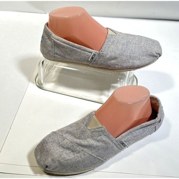 Toms Alpargata Flannel Faux Fur Lining Women Shoe Size 9 Flats Slip on - Picture 13 of 13